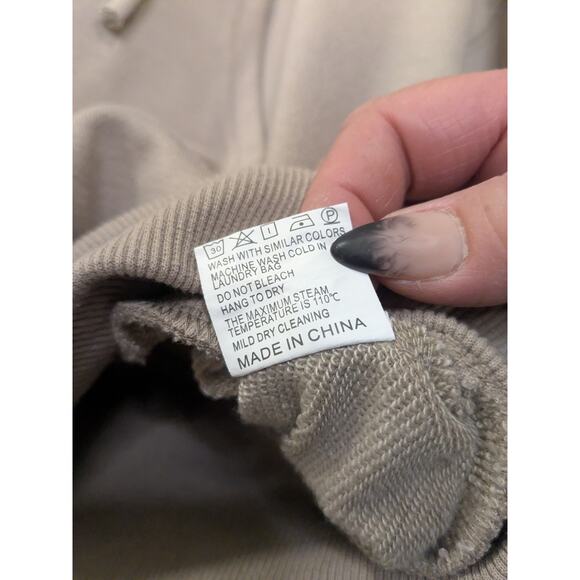 ANRABESS Womens Zip Up Hoodie Cropped Sweatshirt Zip Jackets Women Size XL Tan - Picture 6 of 6